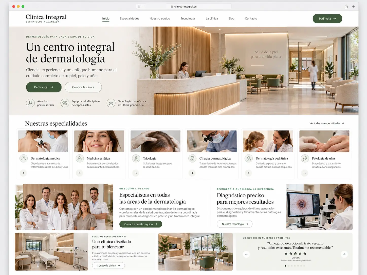 Vista previa de la plantilla Clínica Integral